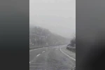 Karabük-Çerkeş kara yolunda kar yağışı başladı
