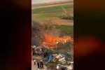 Karacabey’de ağıl alev alev yandı