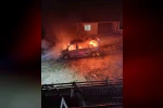 Karacasu’da ticari araç alevlere teslim oldu
