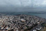 Karlı havanın etkili olduğu Tarihi Yarımada havadan görüntülendi