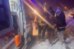 Kars’ta ekipler kar engelini aşarak hasta vatandaşa ulaştı
