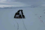Kars’ta tarihi istasyonda kış masalı 
