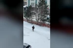 Kars’ta vefa dolu görüntü: Hasta annesini kucağında taşıdı