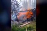 Kastamonu’da çıkan yangında samanlık küle döndü