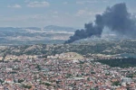 Kauçuk fabrikasında korkutan yangın