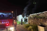 Kayseri’de metruk evde yangın