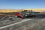 Kaza yapıp yanan aracın sürücüsü hayatını kaybetti