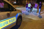 Kazaya karışan plakasız motosiklet trafikten men edildi