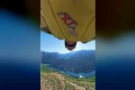 Kemaliye’de yarasa kanat atlayışı nefes kesti