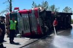 Kırıkkale’de tır devrildi: 1 yaralı