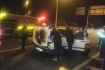 Kırmızı ışıkta bekleyen otomobilde yangın çıktı