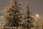 Kırşehir’de gece saatlerinde lapa lapa kar yağışı başladı