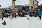 Kızak keyfi yol güvenliğine takıldı