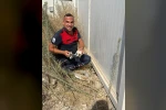 Konteynerin altında mahsur kalan kedileri itfaiye kurtardı