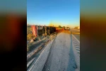 Kontrolden çıkan kamyon devrildi: 1 yaralı