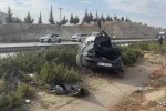 Kontrolden çıkan otomobil refüje uçtu: 1 ölü, 4 yaralı