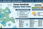 Konya’ya mayıs ayı da yağışla geldi!