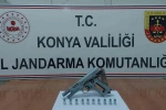 Konya’da çok sayıda silah ve silah parçası ele geçirildi: 1 tutuklama 