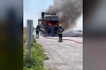 Konya’da tırın çekici bölümünde çıkan yangın paniğe neden oldu