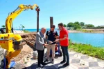 Kordon Park’ın iki etabını birbirine bağlayacak yaya köprüsünde çalışmalar sürüyor