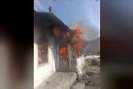 Köy evinde korkutan yangın