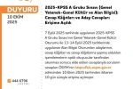 KPSS cevap kağıtları ve aday cevapları erişime açıldı