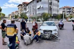 Kula’da otomobil ile motosiklet çarpıştı: 2 yaralı 