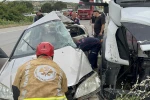 Kula’da otomobil ile tır çarpıştı: 1 ağır yaralı