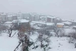 Kulp’ta kar yağışı etkili oldu, ilçe beyaza büründü