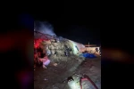 Kulu'da bahçedeki saman balyaları alev alev yandı