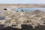 Kuraklıkta ortaya çıkmıştı, yağışlarla yeniden kayboldu