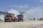 Kuşadası’nda hafriyat ve moloz döküm alanında çıkan yangın kontrol altında alındı