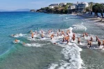 Kuşadası’nda kulaçlar otizmli çocuklar için atıldı 