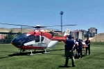 Malatya’da parmağı kopan kadın hava ambulansıyla sevk edildi