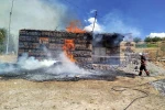 Malatya’da samanlık yangınında 6 ton saman kül oldu