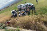 Manisa’da otomobil tarlaya uçtu: 1’i bebek 5 yaralı