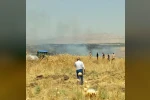 Mardin’de anız yangınına havadan ve karadan müdahale ediliyor