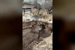 Mardin’de yağışların ardından toprak çökmesi meydana geldi 