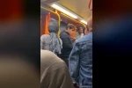 Metroda yaka paça kavga çıktı, güvenlik araya zor girdi
