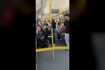 Metro’da yüksek sesle konuşma tartışması 
