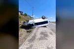 Minibüs takla attı: 1 yaralı