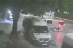 Motosiklet sürücülerinin ağır yaralandığı kazanın güvenlik kamerası ortaya çıktı