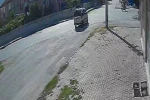 Motosiklet sürücüsünün öldüğü kaza güvenlik kamerasında