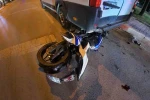 Motosiklet sürücüsünün ölümden döndüğü kaza kamerada