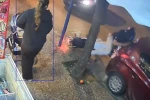 Motosiklet sürücüsünün ölümden döndüğü kaza kamerada