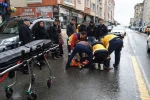 Motosiklet yayaya çarptı: 1 yaralı 