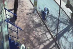 Motosikletli yayadan kaçarken kaza yaptı