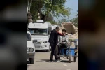Motosikletlinin yolunu kesip tehditler savurdu