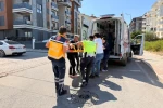Motosikletten düşen sürücü yaralandı