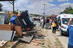 Muş’ta kontrolden çıkan otomobil hurdacıya girdi: 2 yaralı